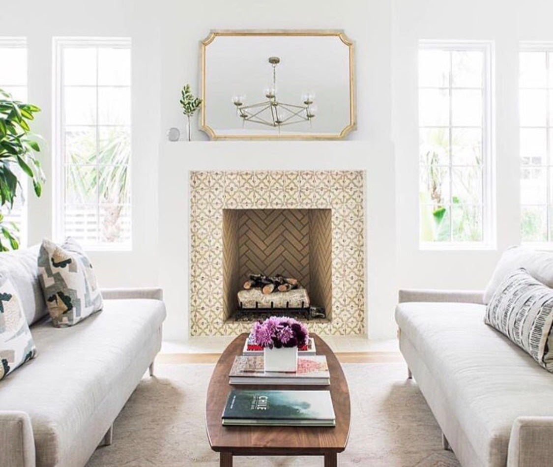 Silver & Gold Round Edge Wall Mirror