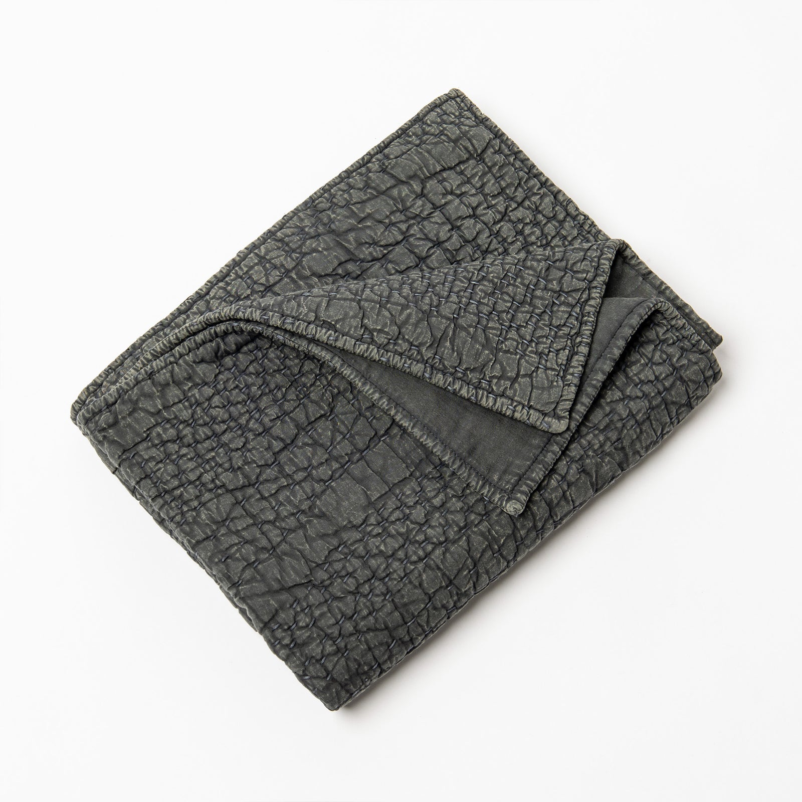 Slade Quilt- steel blue