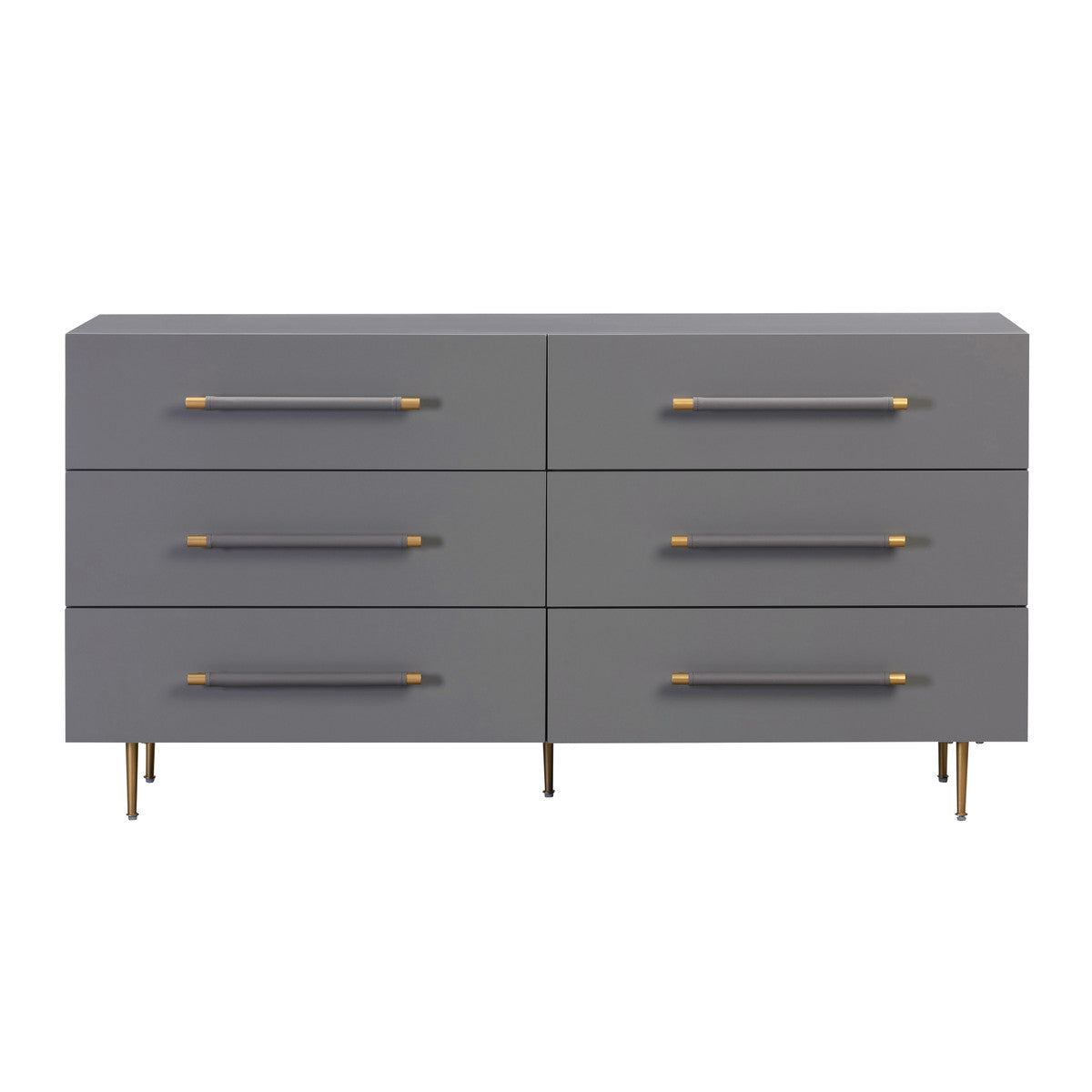 Trident Grey Six Drawer Dresser