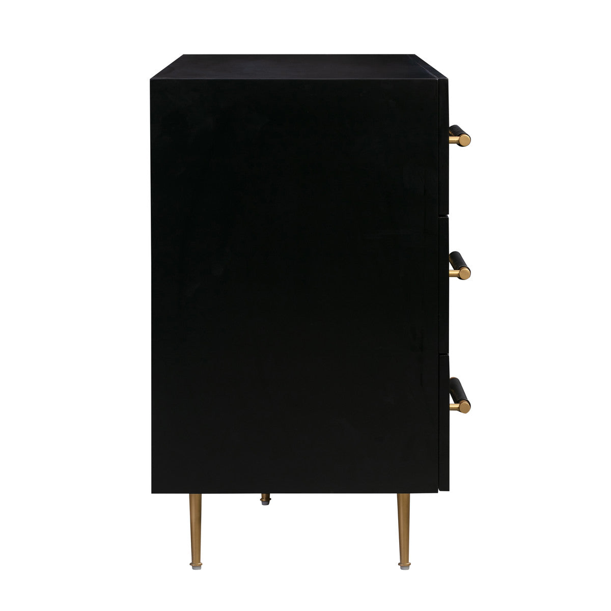 Trident Black Six Drawer Dresser