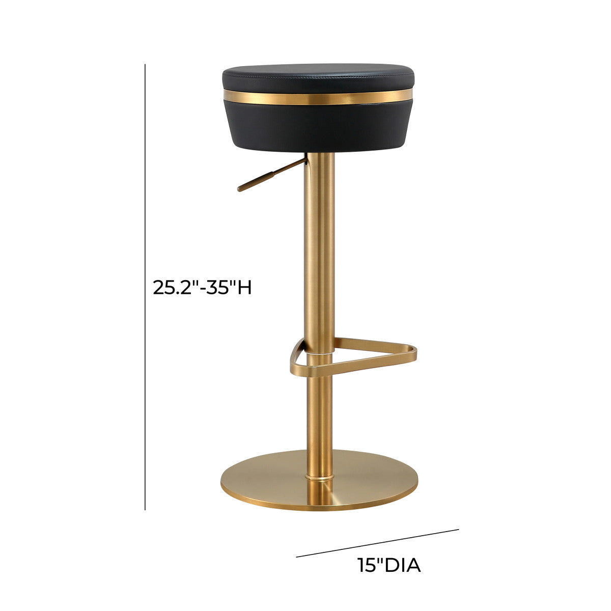 Astro Black Adjustable Stool