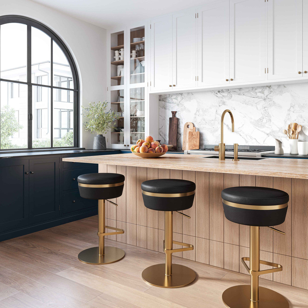 Astro Black Adjustable Stool