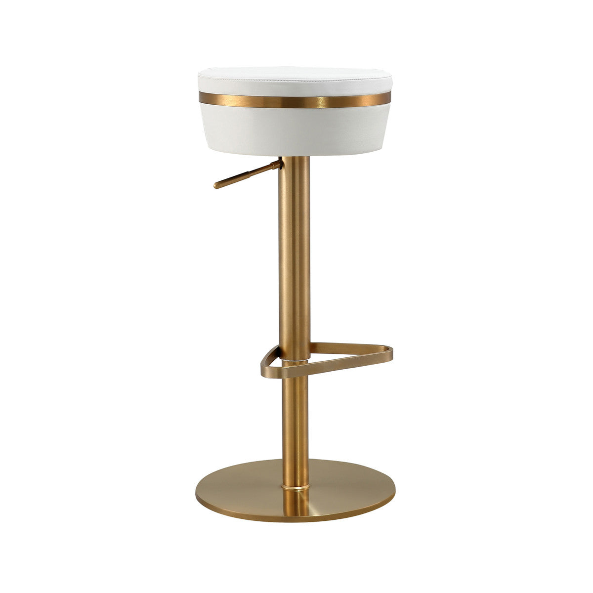 Astro White Adjustable Stool
