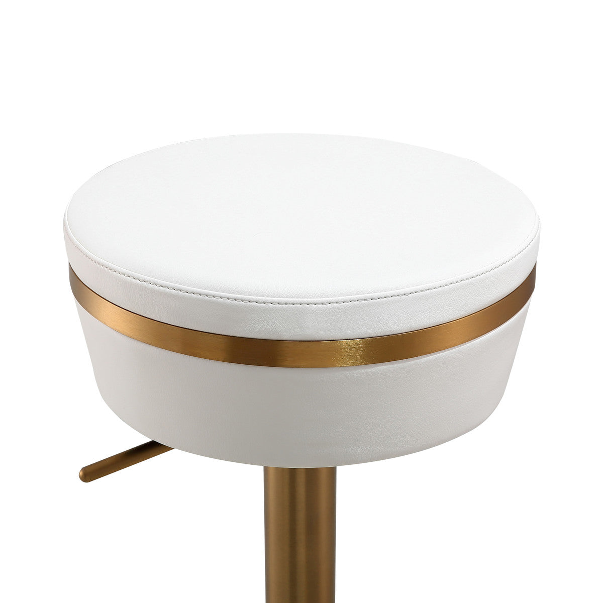 Astro White Adjustable Stool