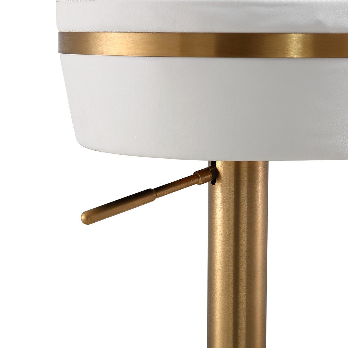 Astro White Adjustable Stool