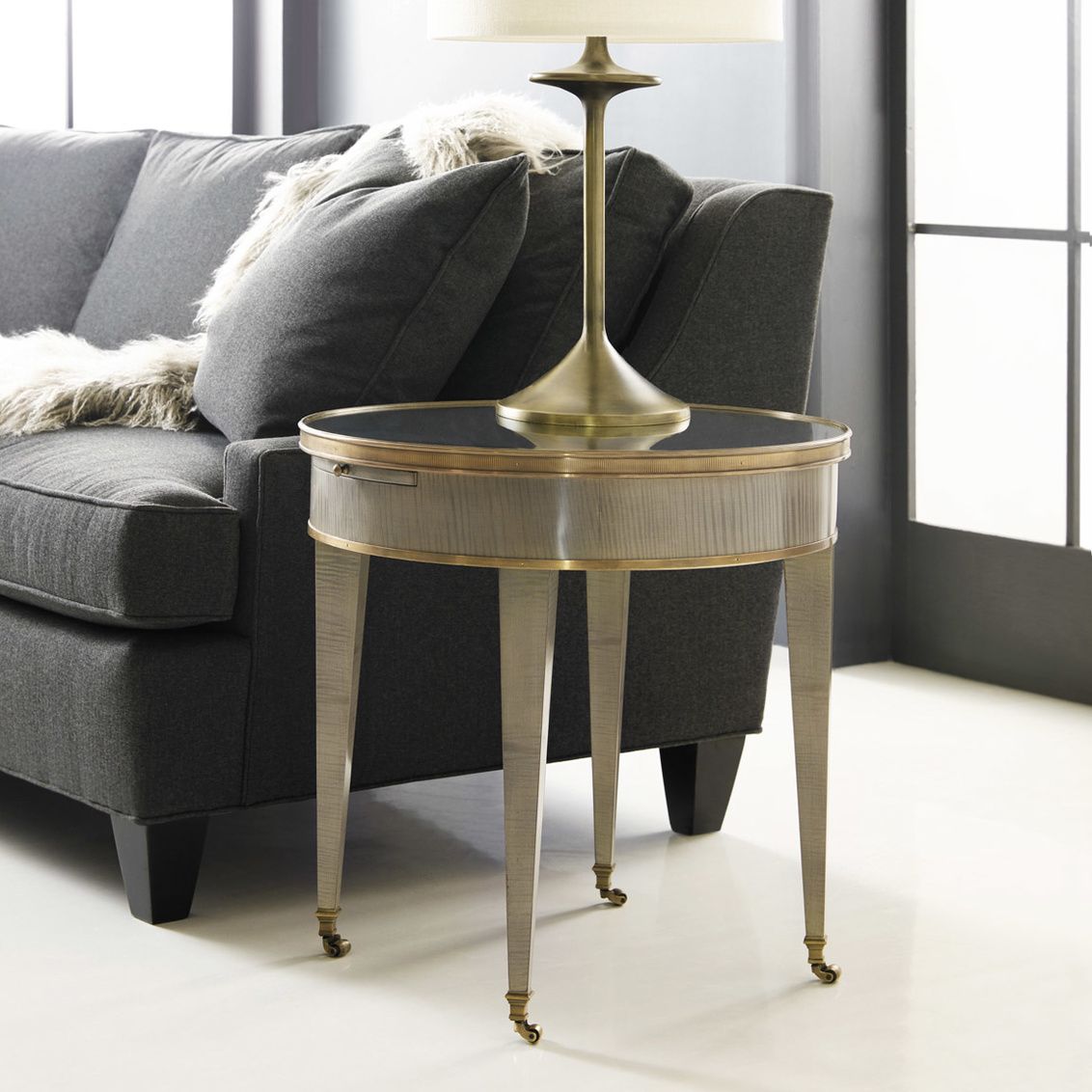 Tuxedo End Table Grey Sycamore