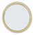 White & Gold Round Wall Mirror